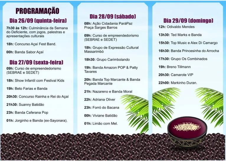 Festival do Açaí é atração em Igarapé Miri neste final de semana