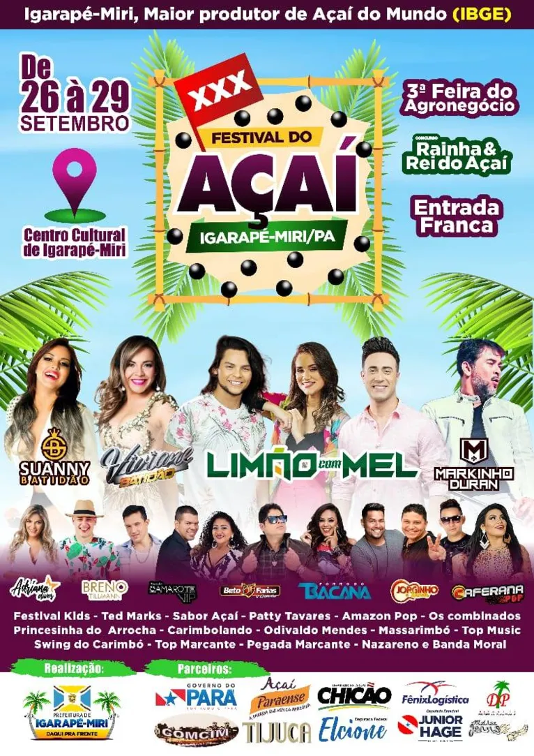 Festival do Açaí é atração em Igarapé Miri neste final de semana