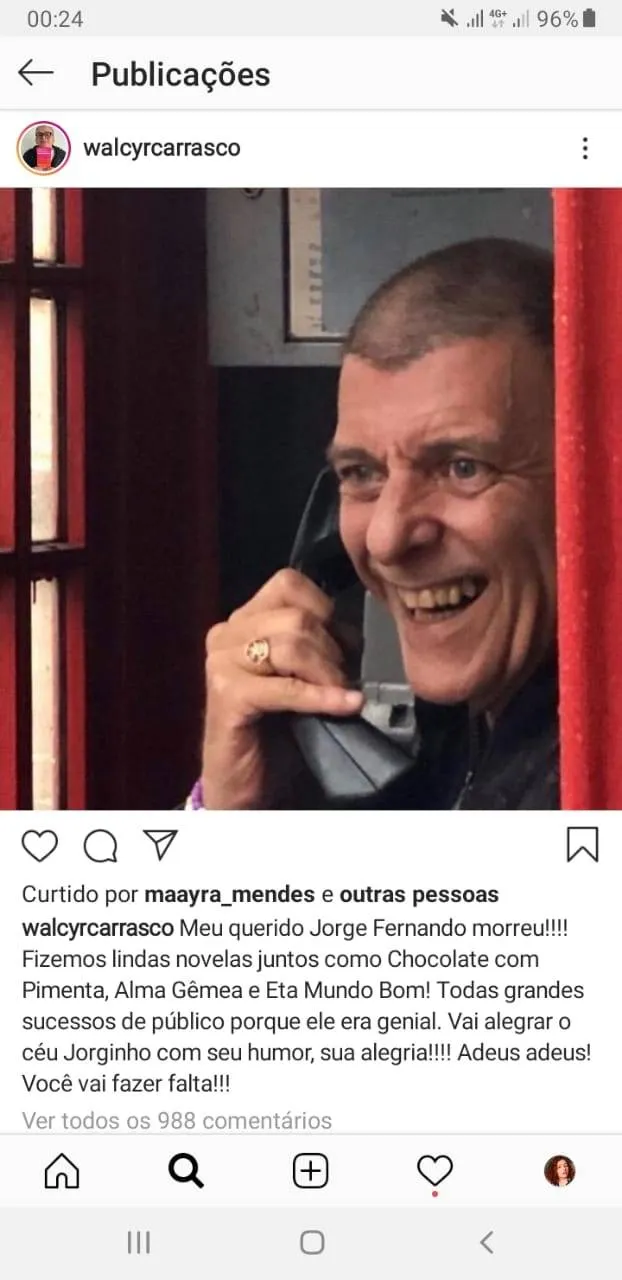 Morre ator e diretor Jorge Fernando no Rio de Janeiro 
