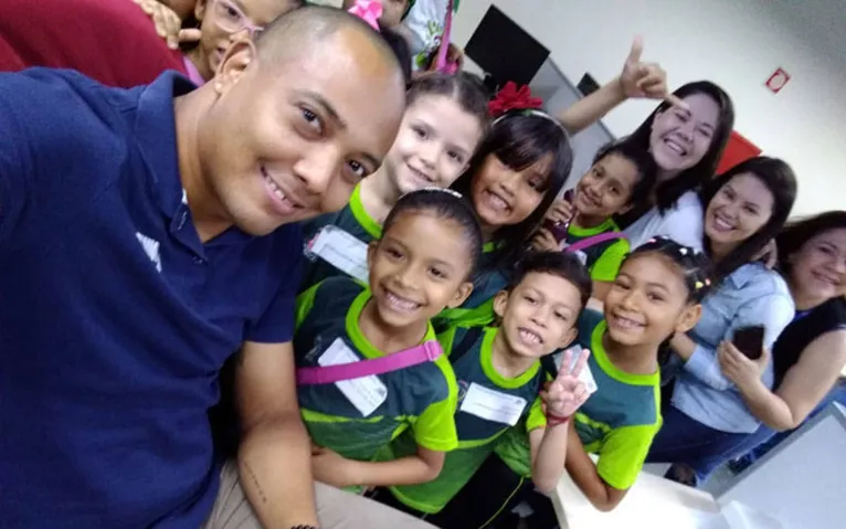 Alegria e descontração também fizeram parte da visita