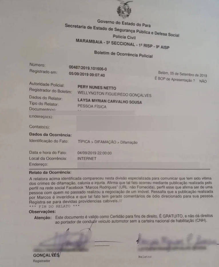 Acusada de estelionato dá versão sobre suposto golpe imobiliário 