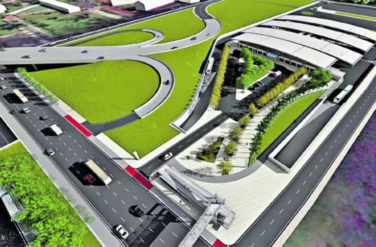 Pontos de integração dos coletivos do BRT na rodovia estão com obras adiantadas, para garantir mobilidade, praticidade e conforto aos usuários

