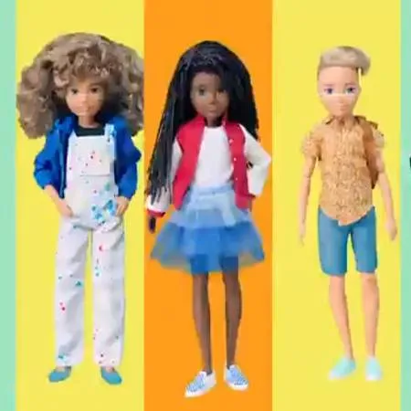 Brinquedos sem gênero da coleção "Creatable World", da Mattel