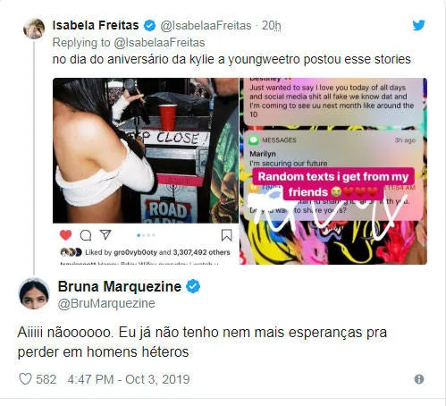 Bruna Marquezine está sem esperanças em homens héteros