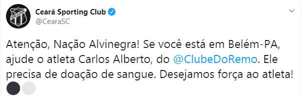 Paysandu e rivais pedem que torcidas ajudem jogador do Remo
