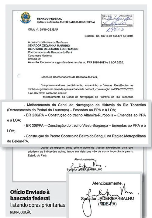 Jader prioriza Pedral, saúde, educação e agricultura nas emendas ao orçamento