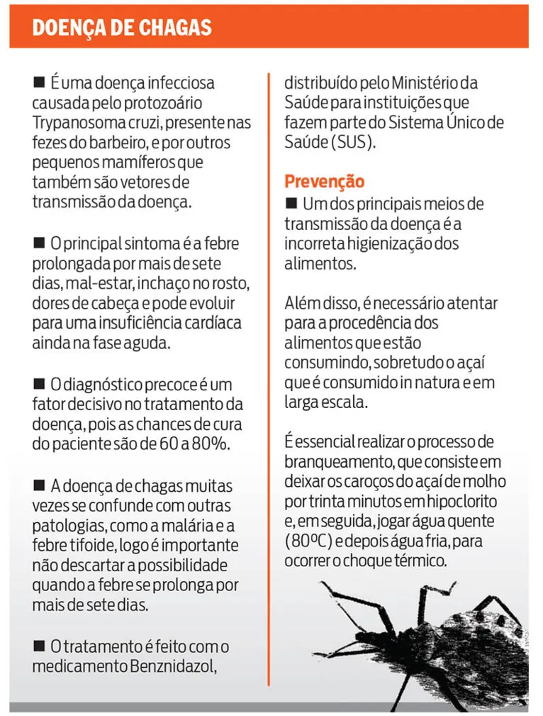 Doença de Chagas pode estar em várias frutas; previna-se