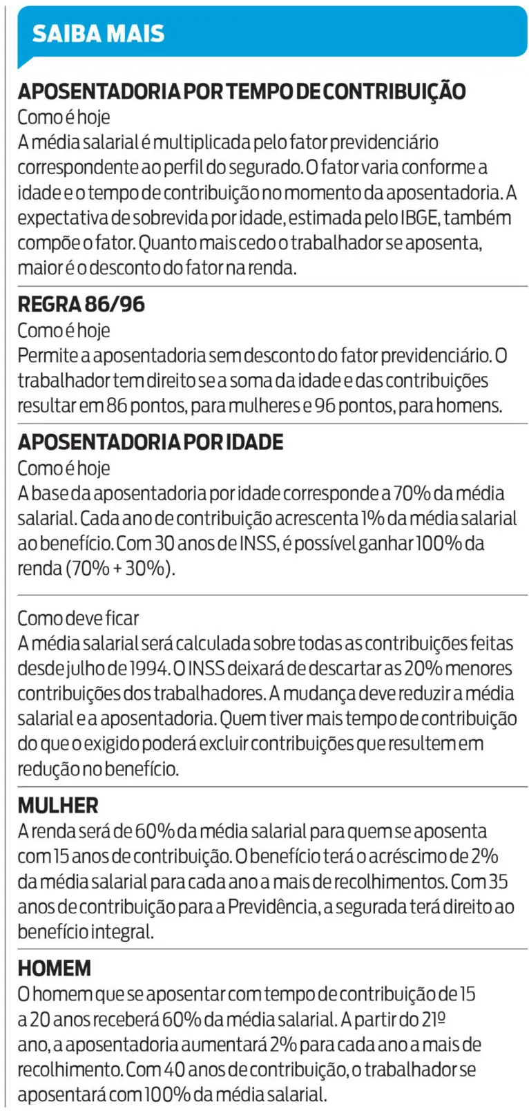 Veja como devem ser os cálculos da aposentadoria na reforma da Previdência