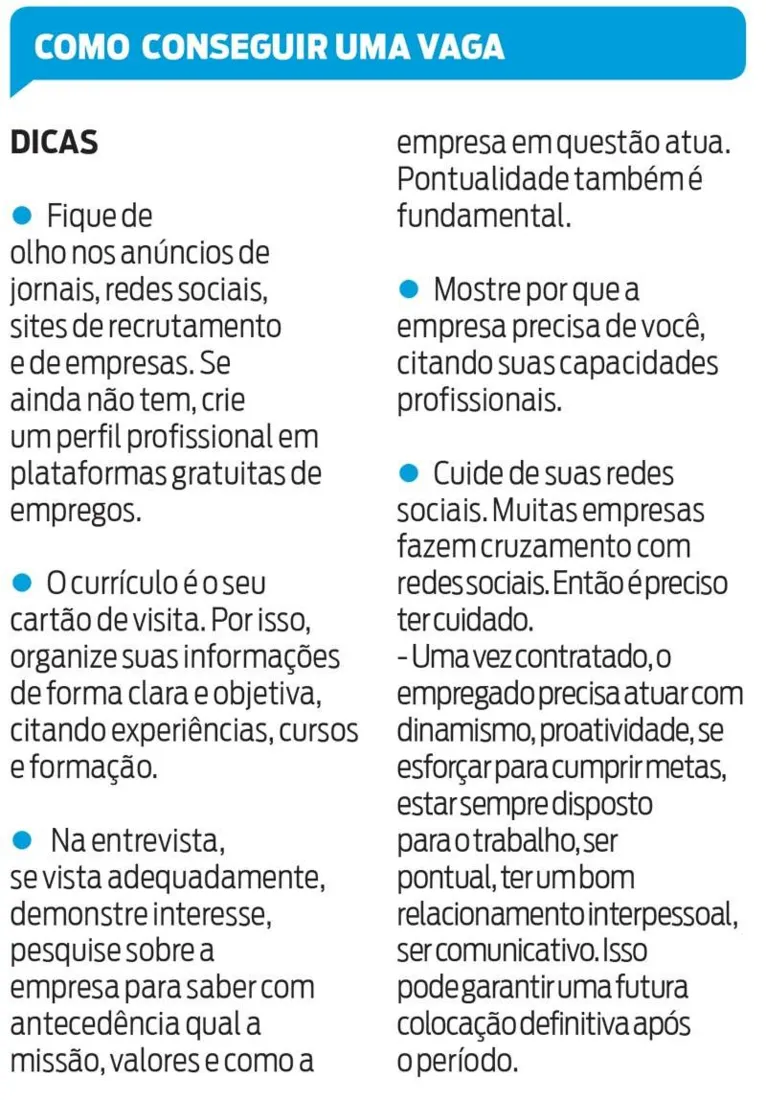 Final de ano terá 4,2 mil vagas temporárias em Belém. Garanta uma!