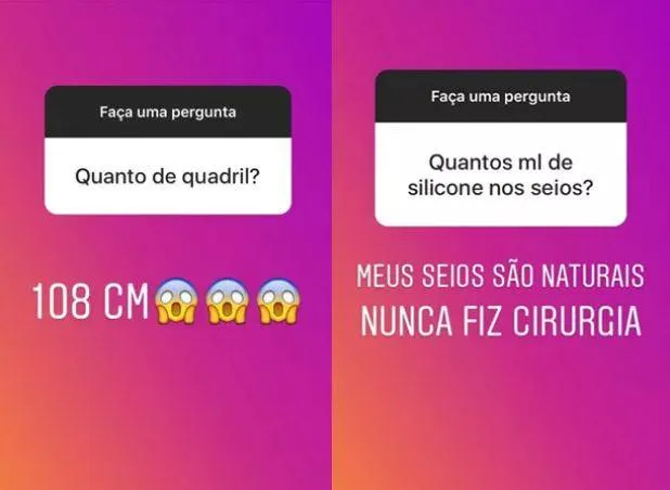Ellen Rocche surpreende com tamanho do bumbum e revelação sobre silicone