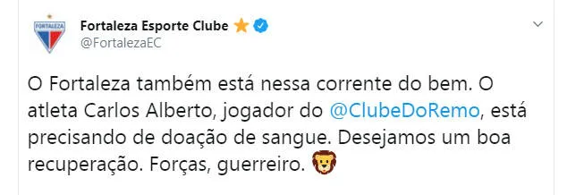 Paysandu e rivais pedem que torcidas ajudem jogador do Remo