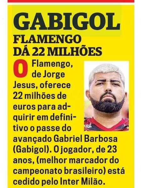 Jornal português erra e coloca foto de sósia de Gabigol em sua capa
