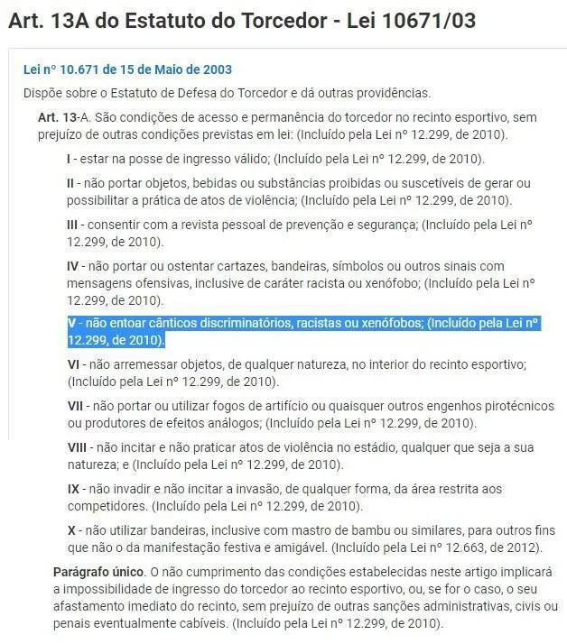 Torcida Bicolor volta a fazer apologia à homofobia com canção 'proibida'