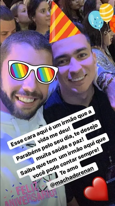 Pedro Scooby e o ex-cunhado, Renan Machado, irmão de Anitta