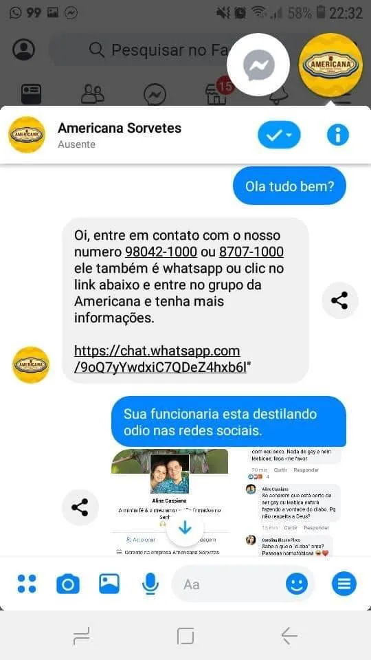 Após a denúncia, empresa dispara: "Vá procurar o que fazer que é melhor"