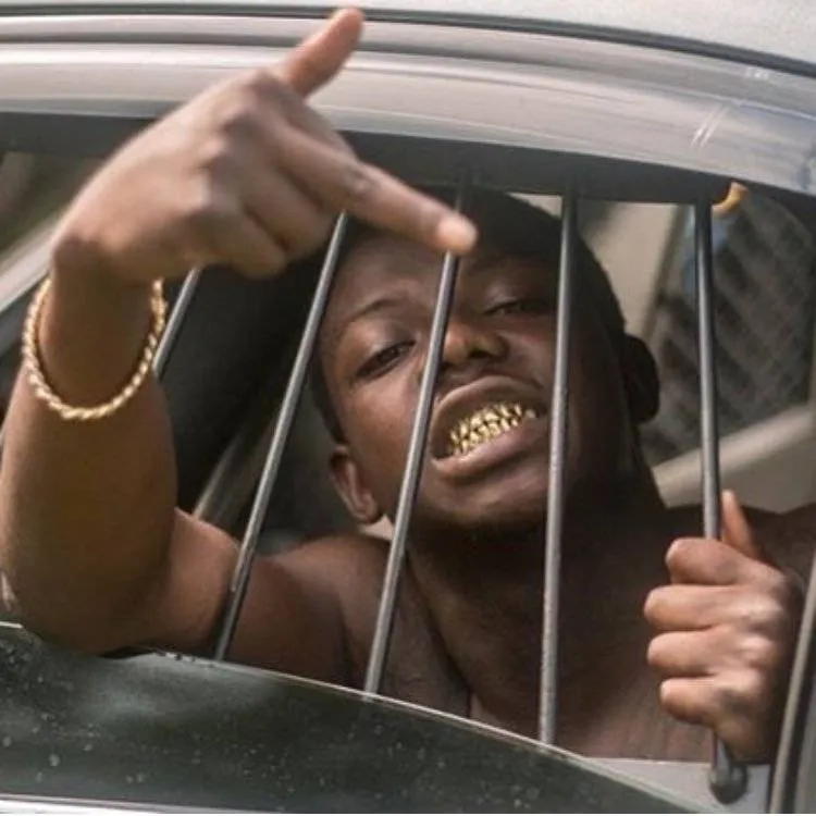 O artista no momento da prisão em flagrante por porte de maconha e alteração de evidência.