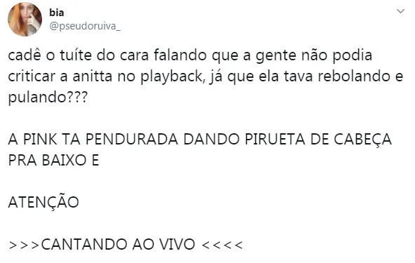 'Joelma faz melhor', disparam internautas após suposto playback de Anitta