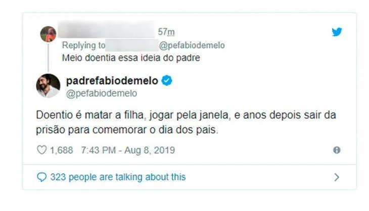 Padre Fábio de Melo critica saída de Nardoni da
prisão para o Dia dos Pais