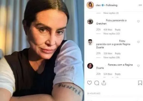 Cleo Pires usa aplicativo de envelhecimento e seguidores disparam: 'É a Gretchen toda'
