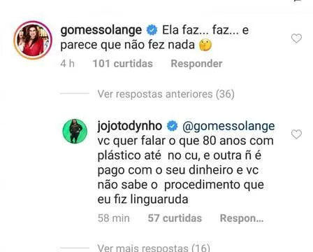Baixaria! Solange Gomes critica lipo de Jojo Todynho e cantora rebate: 'fez plástica até no c...