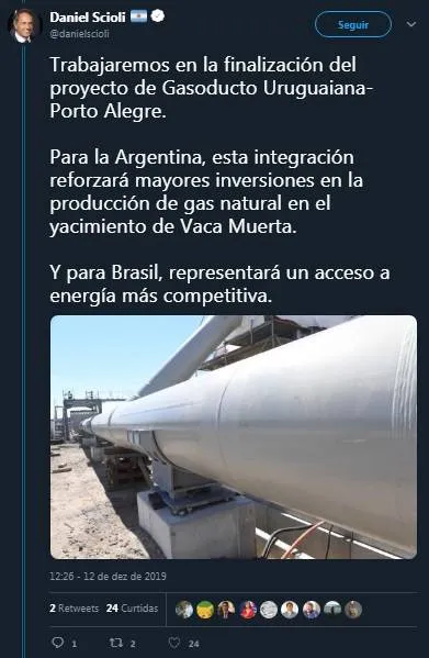 Mourão se reúne com futuro embaixador argentino no Brasil