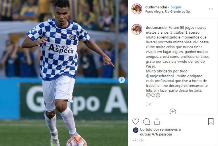 Torcida azulina aprova novo lateral do Clube do Remo