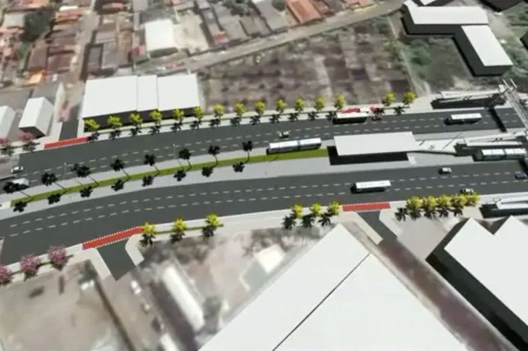 Imagem do projeto de requalificação da Nova BR