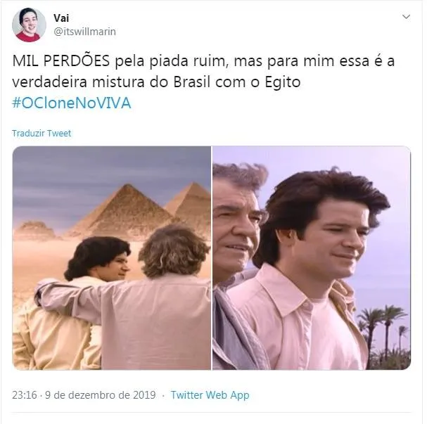 Reestreia de
"O Clone" agita a web. Veja os memes