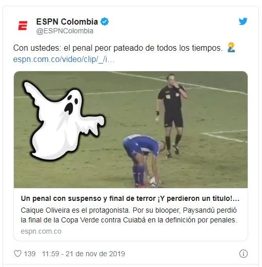 Cobrança bizarra de Caique é destaque em site espanhol "Marca"