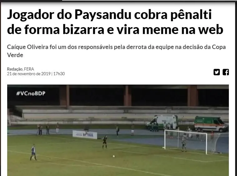 Cobrança bizarra de Caique é destaque em site espanhol "Marca"
