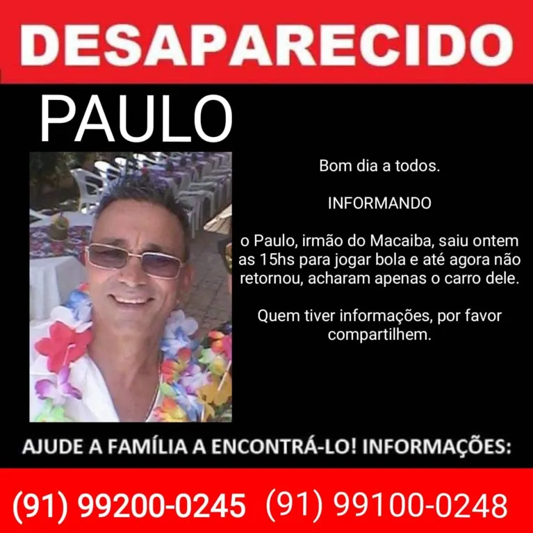 Empresário desaparece ao sair de loja na Grande Belém e apenas seu carro é encontrado