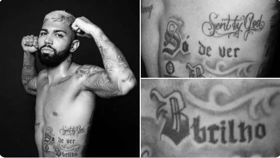Internautas criticam erro em tatuagem de Gabigol: 'tatuador era gago'