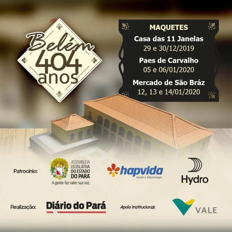 Série "Maquetes Belém 404 anos": resgate cultural e histórico da Cidade das Mangueiras   