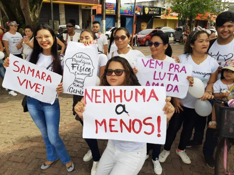 Caminhada pelo fim da violência contra a mulher toma as ruas da Cidade Nova 