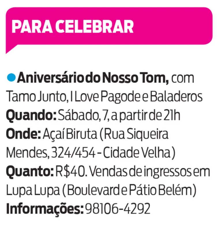 Show celebra duas décadas do Nosso Tom