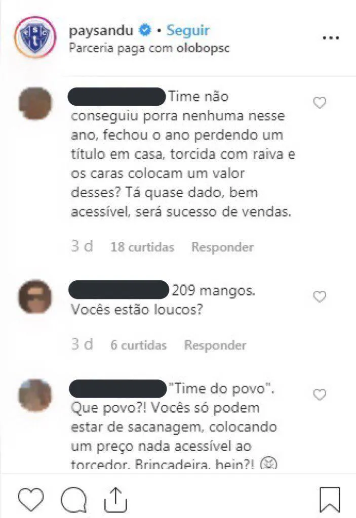Preço alto de camisa do Paysandu para 2020 gera reclamações entre torcedores