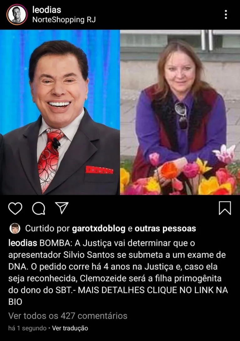 Jovem diz ser filha de Silvio Santos e pede DNA na justiça