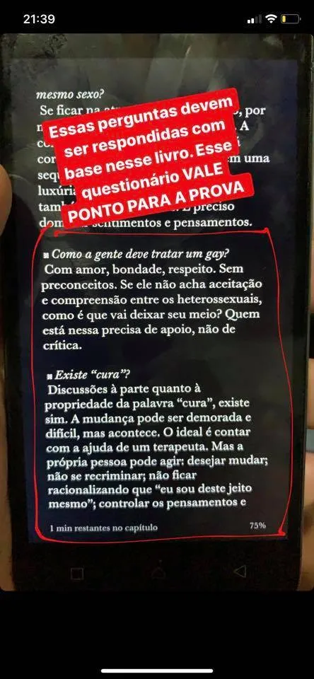 "Como evitar o homossexualismo?", pergunta professor em prova de escola de Belém