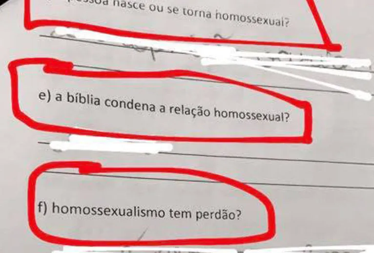 De um lado, o conteúdo causou revolta nas redes sociais. Mas, há quem concorde com a conduta da escola. 