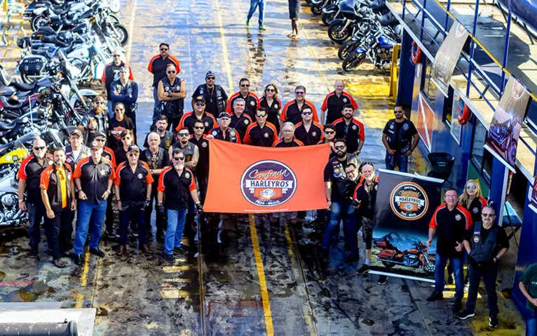Bandera da Confraria Harleyros do Pará: a Amazônia no mototciclismo.