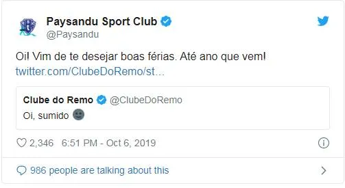 Rival não perdoa e provoca Paysandu após derrota