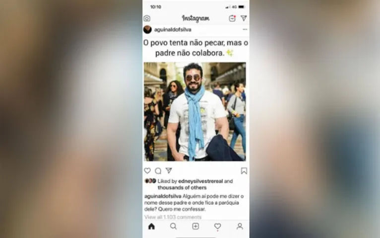 Autor de novelas ‘flerta’ com padre Fábio: ‘quero me confessar’