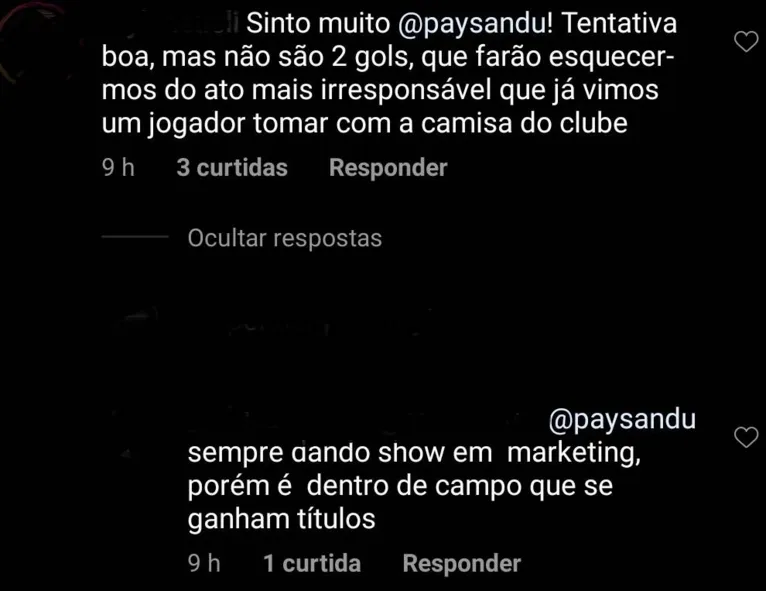 Está perdoado? Torcida bicolor se divide após grande atuação e gols de Caíque Oliveira