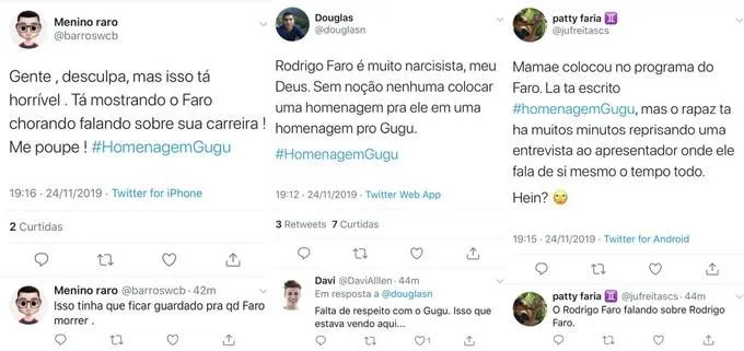 Rodrigo Faro pergunta sobre Ibope durante homenagem a Gugu e é massacrado por fãs