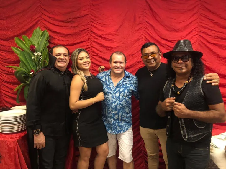 Os cantores Ximbinha, Kim Marques, Edílson Moreno e Jessica Rodrigues. 