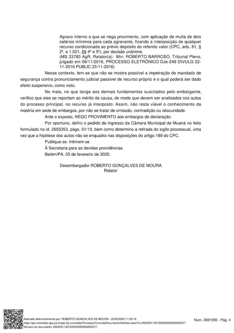 Ausência de licitações no valor de R$ 7,5 milhões reprovam
contas da Prefeitura de Muaná