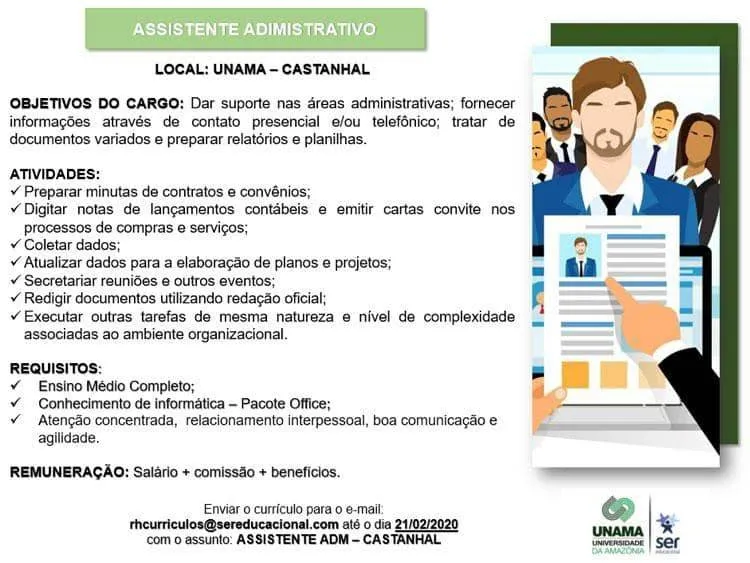 Aqui tem vagas de
trabalho disponíveis para você