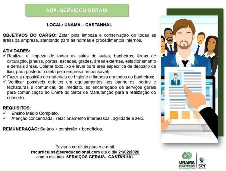 Aqui tem vagas de
trabalho disponíveis para você
