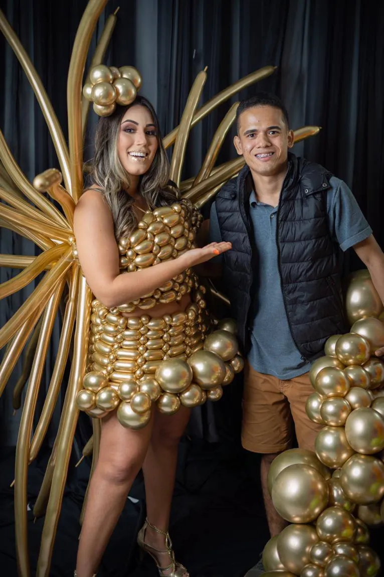 Christian Pacheco e a modelo Rosylena Oliveira