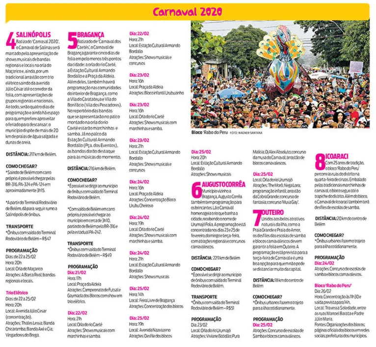 Carnaval no Pará: Escolha seu roteiro da folia!